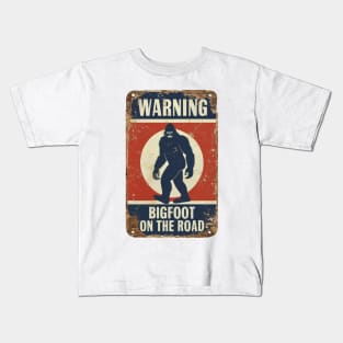 Bigfoot Road Warning Kids T-Shirt